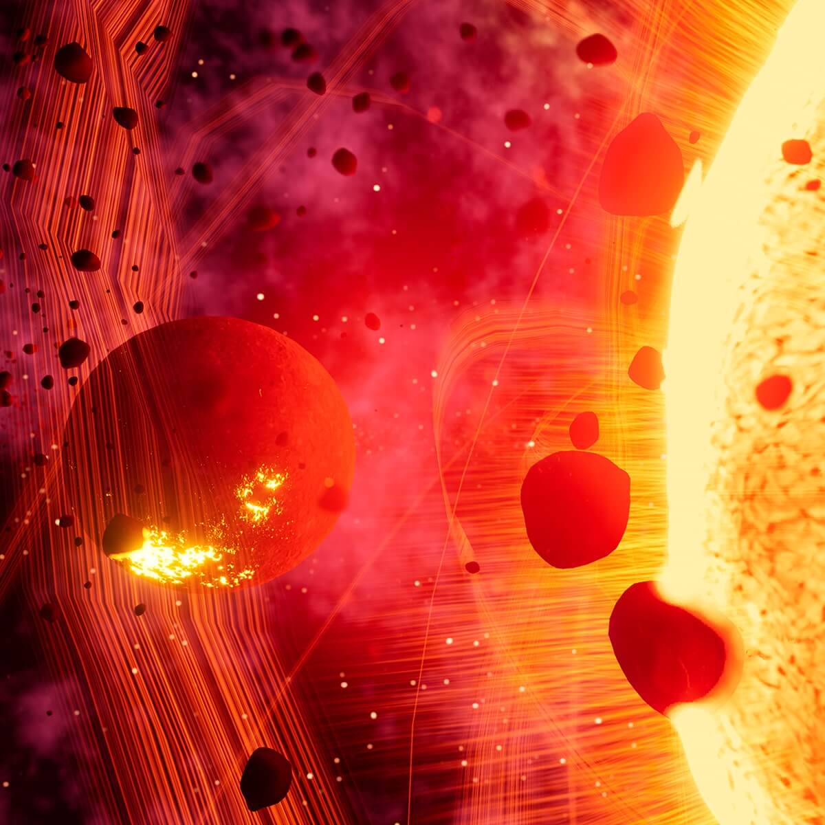 Holographic planets in orbit