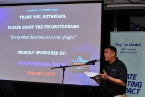 Hologram Zoo Sydney Vision Peter Sarju, Director of Hologram Zoo Sydney, speaking at the Strathfield Rotary Club